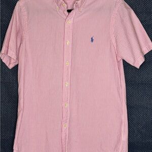 Ralph Lauren Men's Casual Pink Striped Shirt